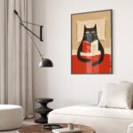 Book Cat Print