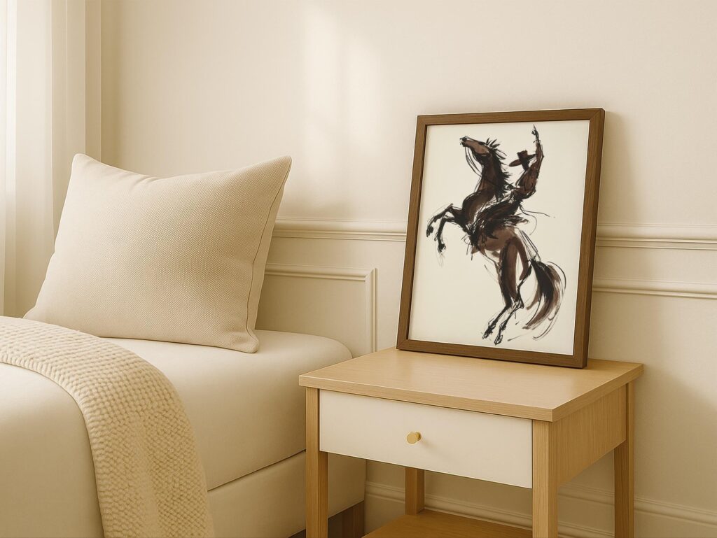 Bucking Bronco Western Horse Poster