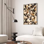 Butterfly Abstract Black Wall Art