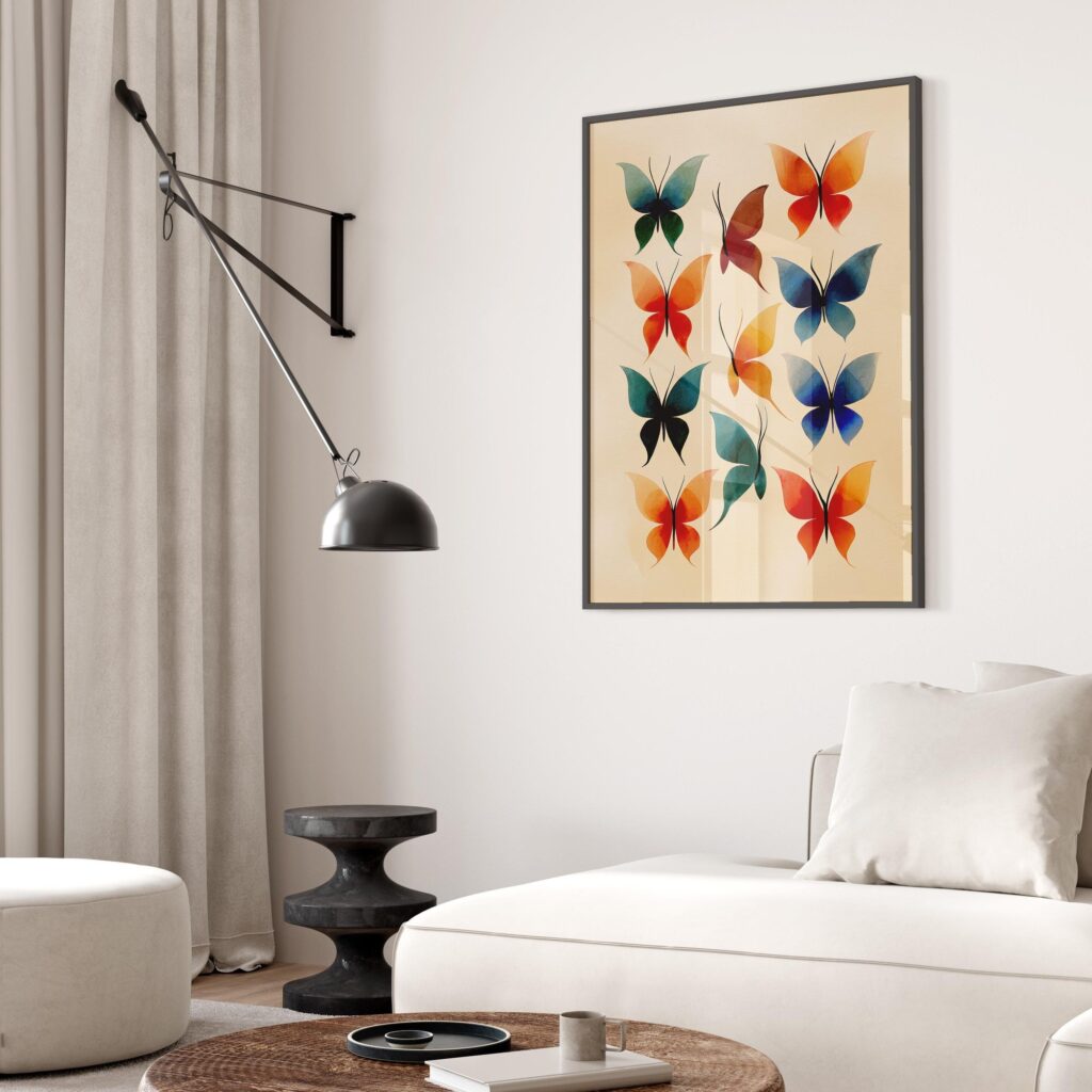 Butterfly Colorful Watercolor Wall Art