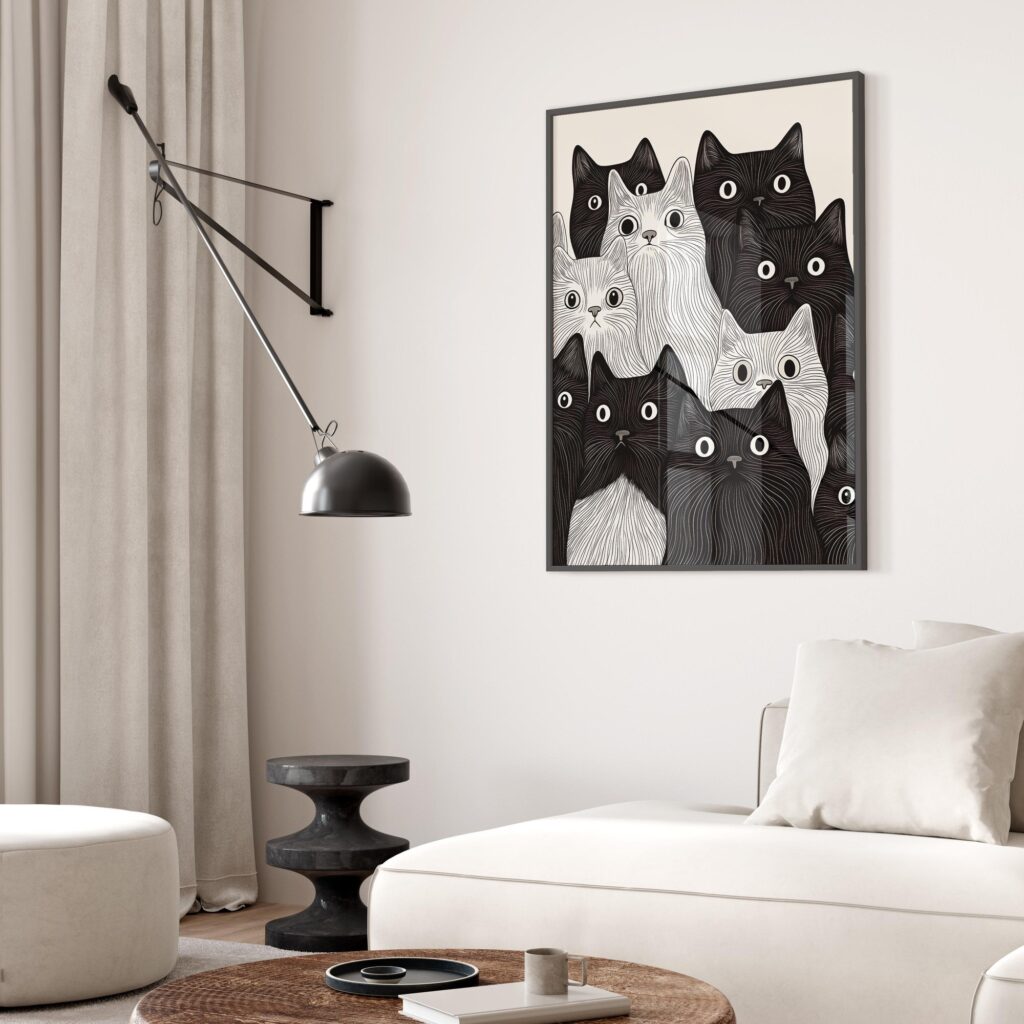 Cat Party Art Print