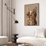 Cat with Butterfly Art Print