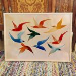 Colorful Swallow Birds Print