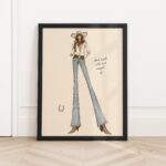 Cowboy Cowgirl Fashion Print Set