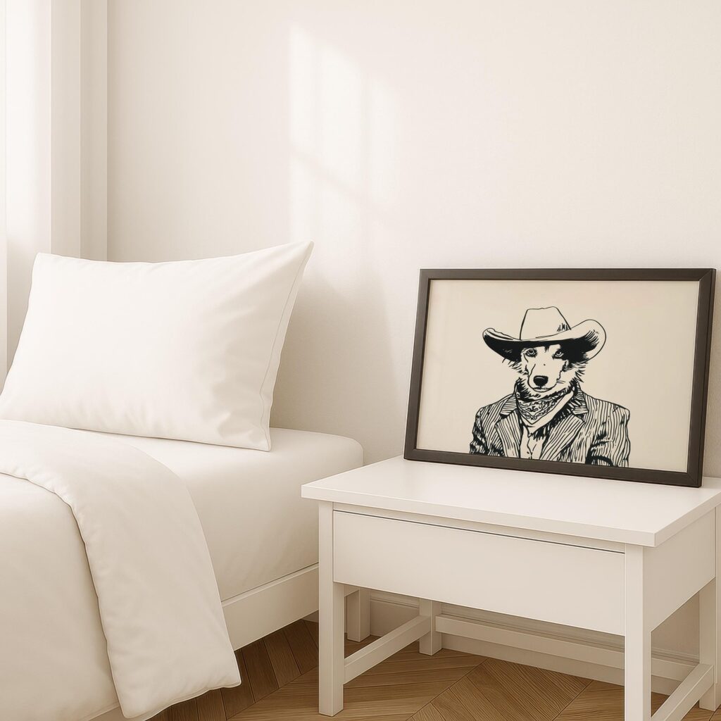 Cowboy Dog Art Print