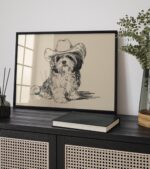 Cowboy Pup Western Print