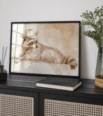 Cowboy Raccoon Watercolor Print