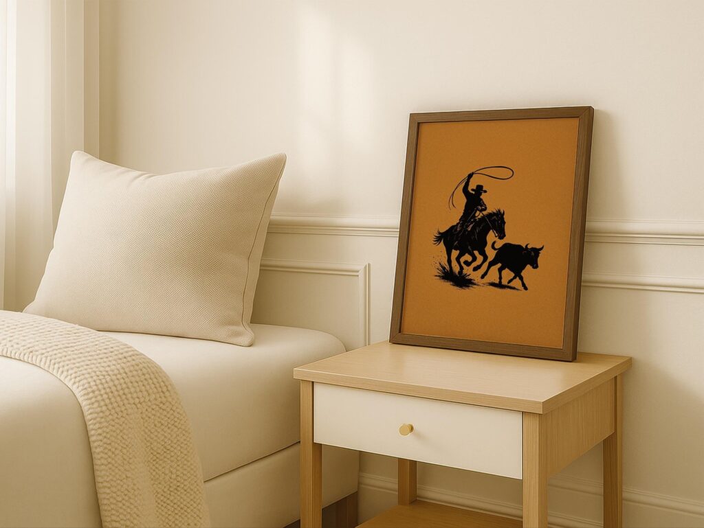 Cowboy Roping Wall Art