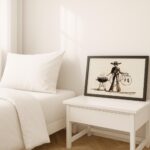 Cowgirl BBQ Ink Drawing Print