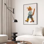 Cowgirl Boot Cat Print