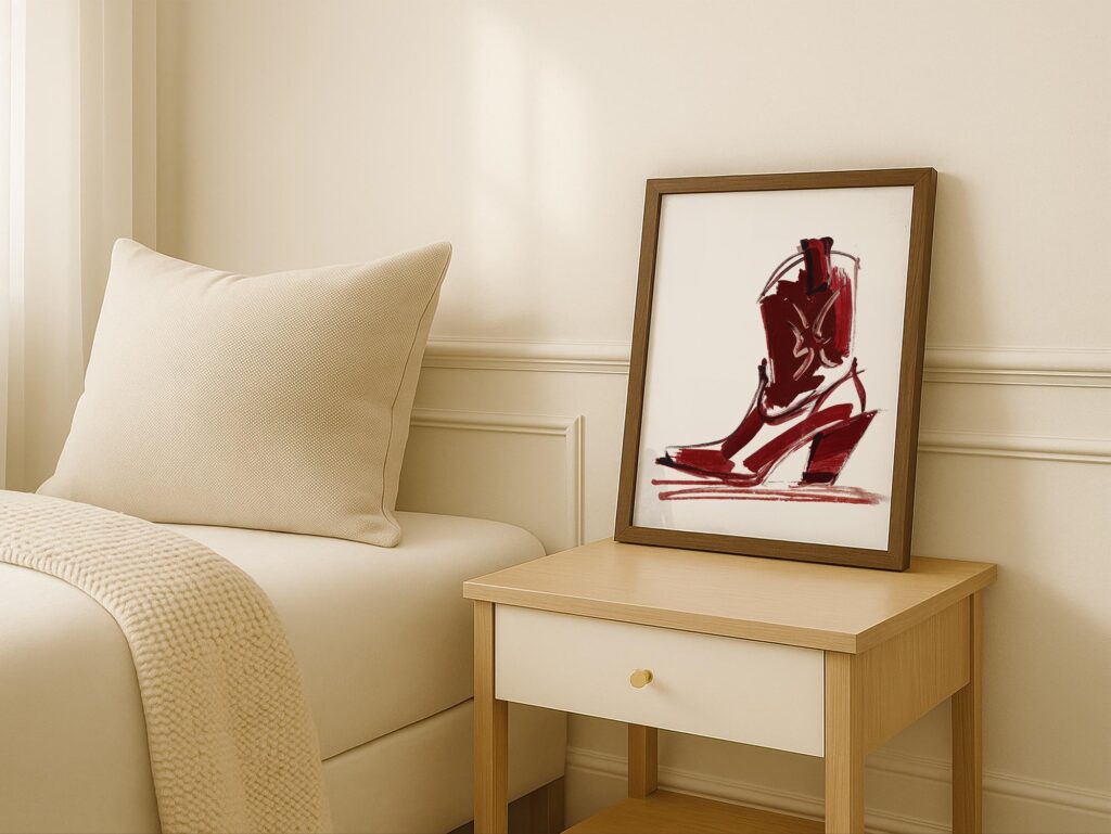 Cowgirl Boot Sketch Art