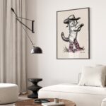 Cowgirl Cat Print