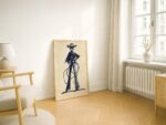 Cowgirl Lasso Navy Ink Print