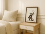 Cowgirl Lasso Silhouette Modern Western Art Print Woman Poster