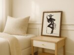 Cowgirl Lasso Silhouette Modern Western Art Print