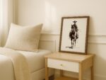 Cowgirl Line Art Print Minimalist Western
