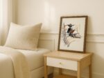 Cowgirl Reading Print Western Bedroom Wall Art
