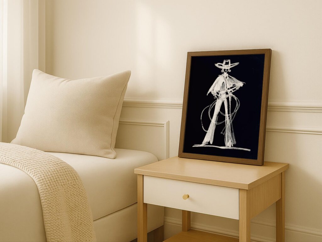 Cowgirl Sketch Print