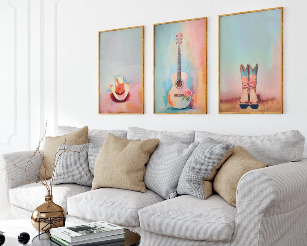 Cowgirl Wall Art Prints Set of 3