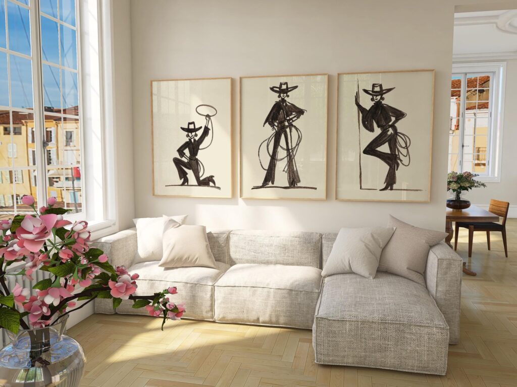 Cowgirl Wall Art Set