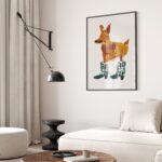 Dog in Cowgirl Boots Print