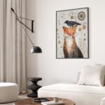 Fox and Raven Art Print