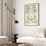 Funny Cat Kitchen Wall Art
