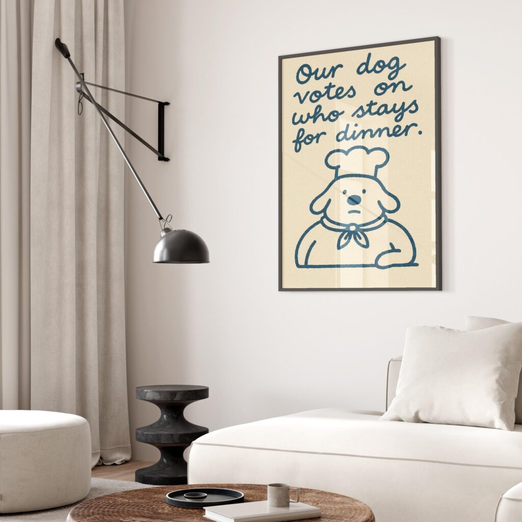 Funny Dog Kitchen Wall Art