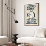 Funny Unicorn Wine Print