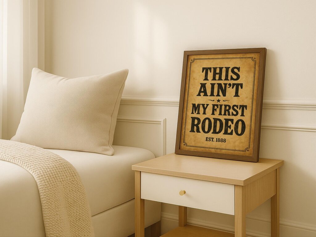 Funny Western Sign Print
