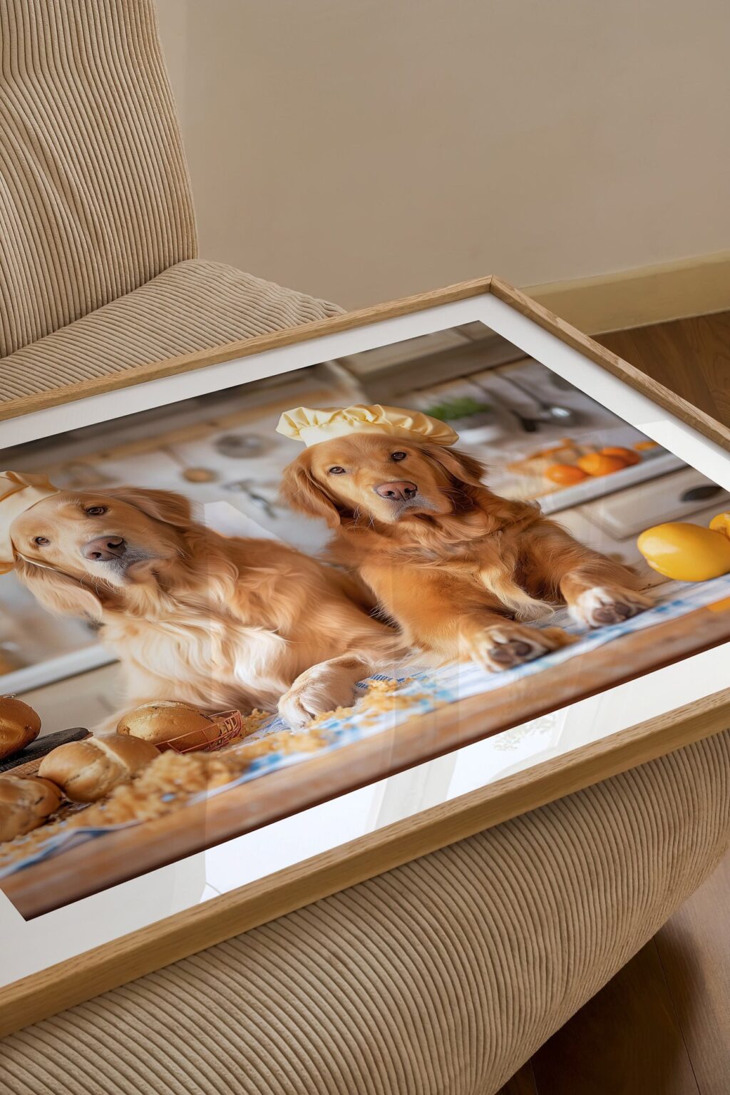 Golden Retriever Chefs Kitchen Print