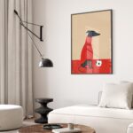 Greyhound Dog Soccer Wall Art