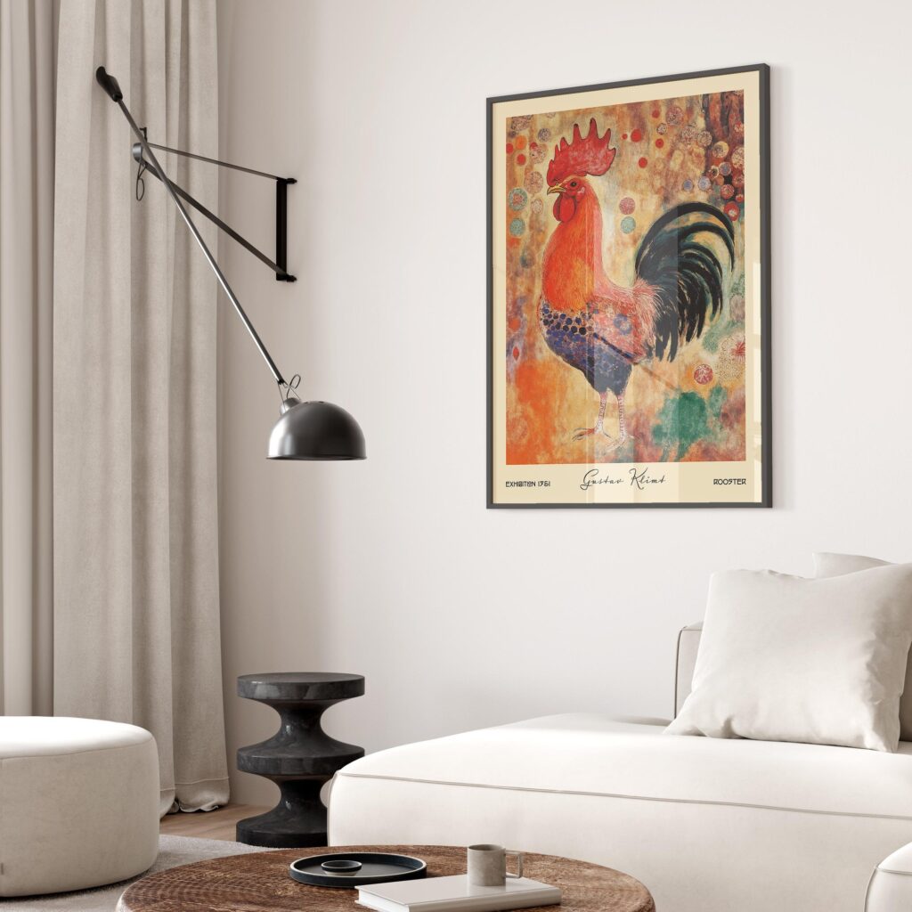 Gustav Klimt Rooster Art Print