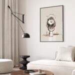 Hedgehog Bathroom Art Print