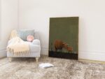 Highland Cow and Calf Nuzzling Print