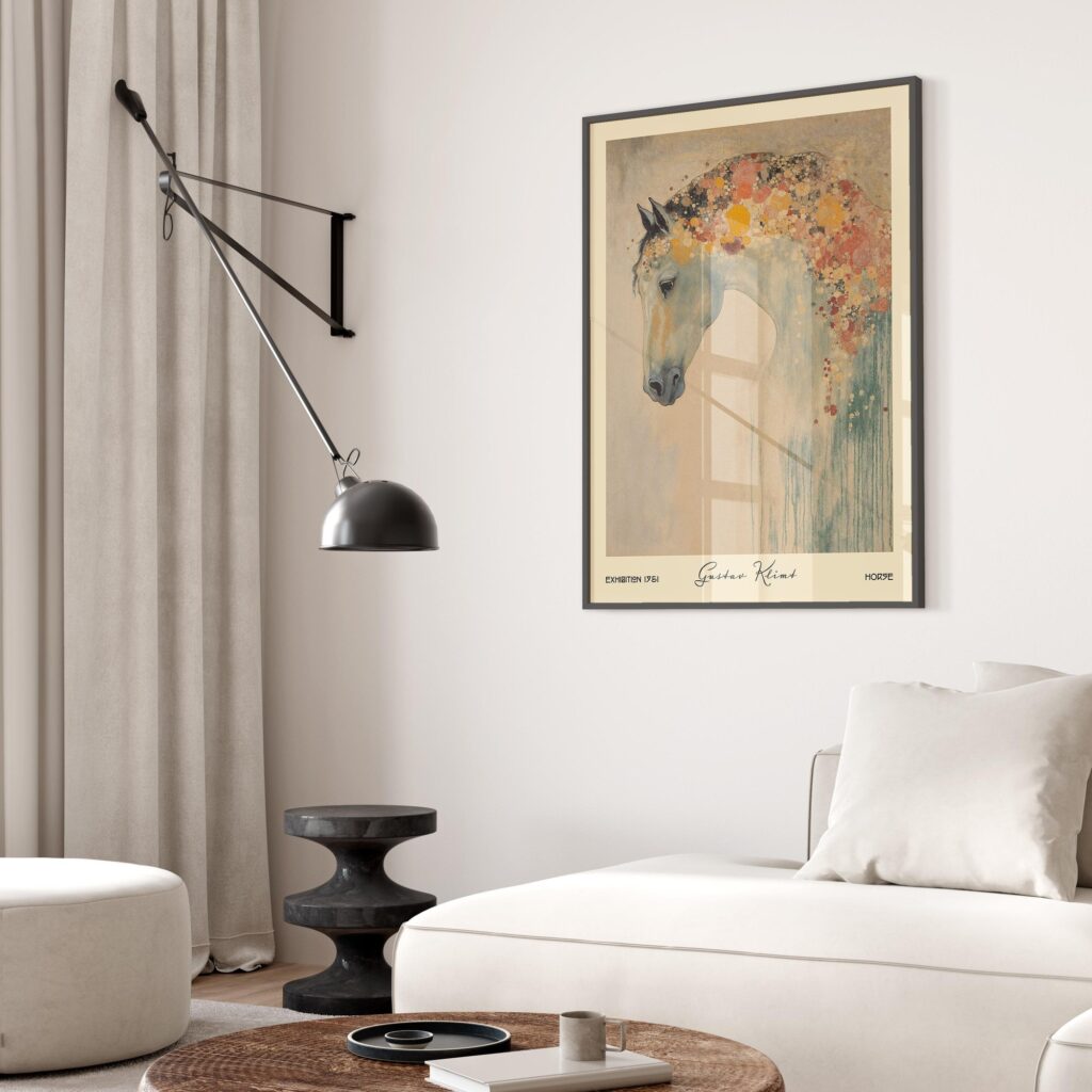 Horse Klimt Art Print