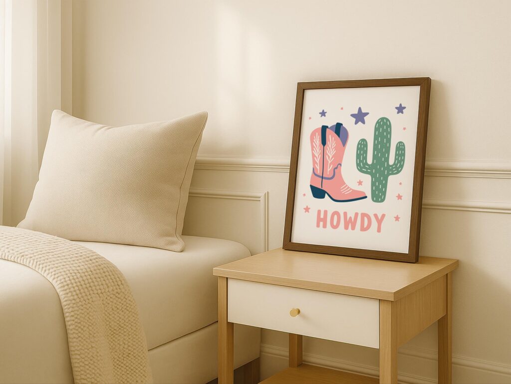 Howdy Cowgirl Boot Print