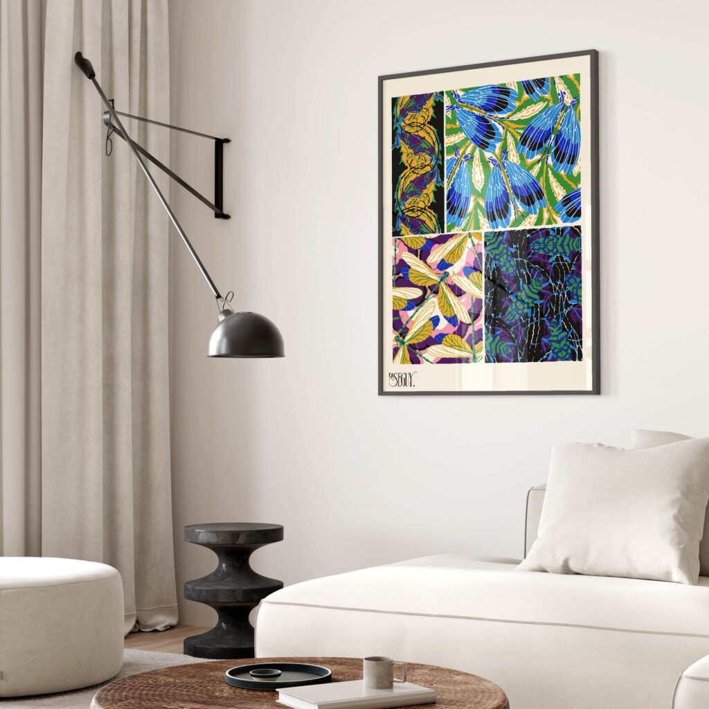 Insect Art Print Butterfly Poster Modern