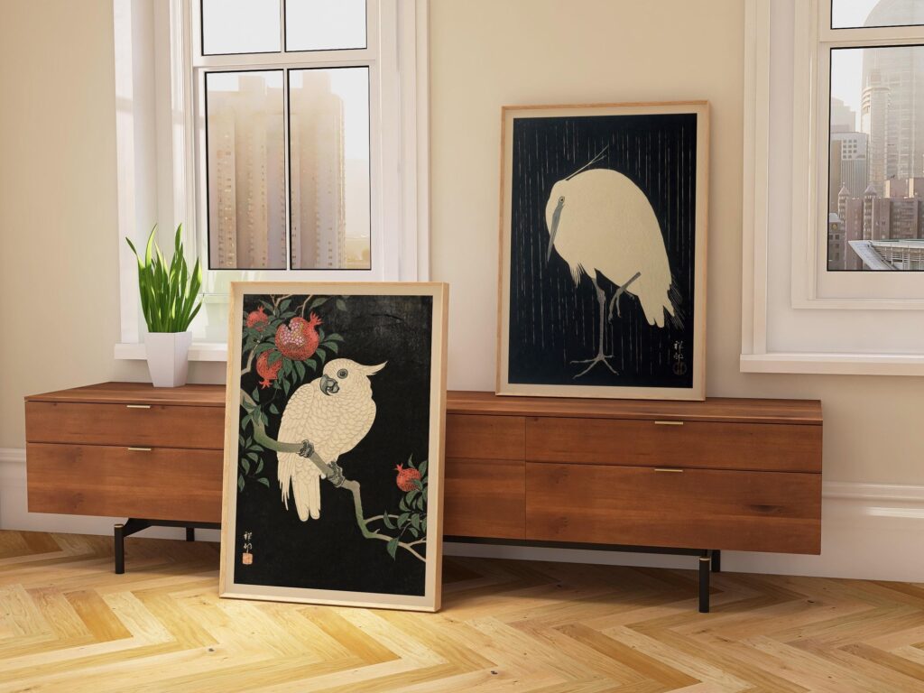 Japanese Bird Art Print Set