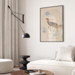 Japanese Deer Vase Print