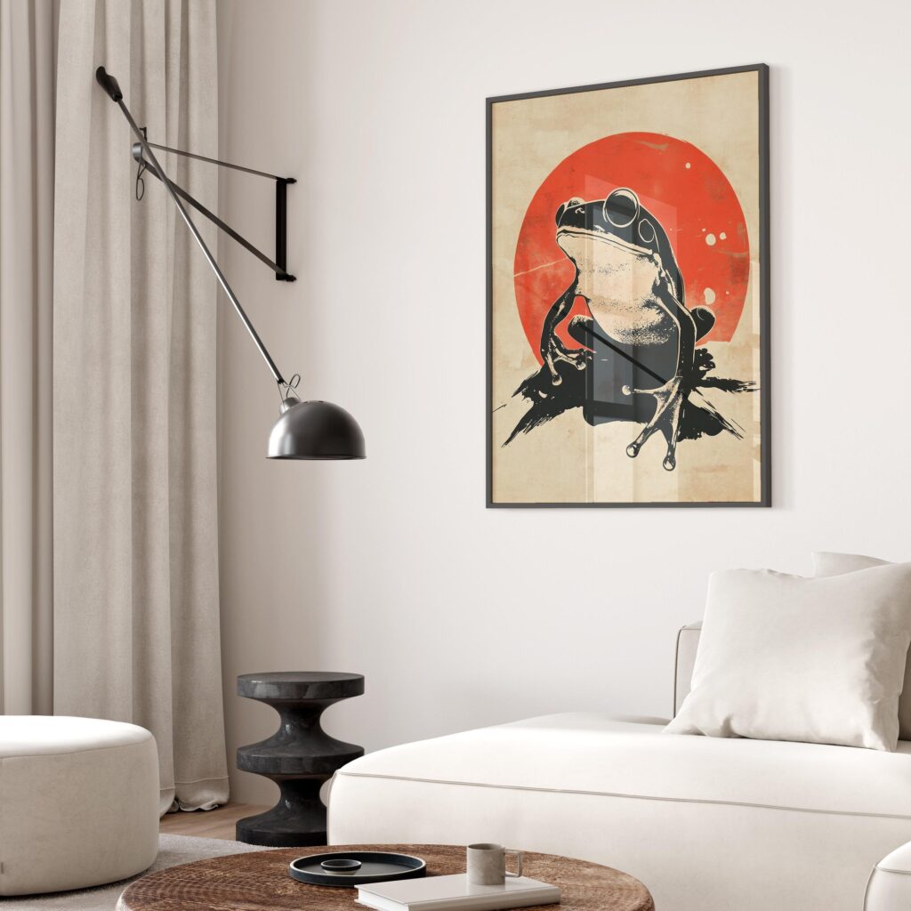 Japanese Frog Art Print