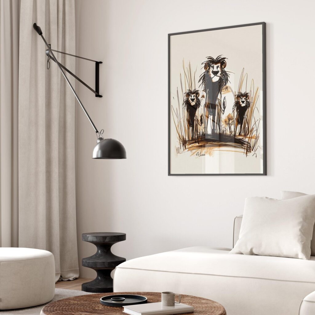 Lion Family Wall Art