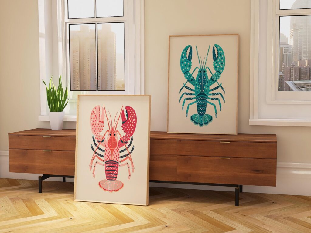 Lobster Set of 2 Prints