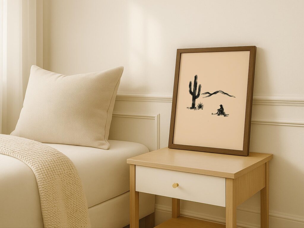 Lonely Cowboy Desert Western Print
