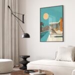 Mid Century Modern Owl Art Print