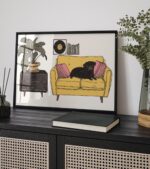 Mid-Century Modern Pug Art Print