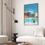 Mid Century Pool House Poster