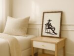 Minimalist Cowboy Sketch Art Print