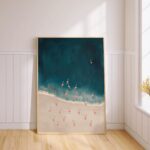 Minimalist Flamingo Beach Art Print