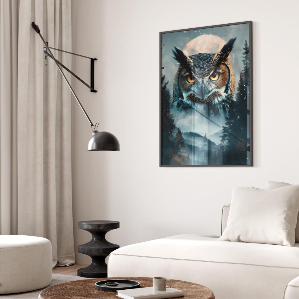 Mystical Owl Moon Print